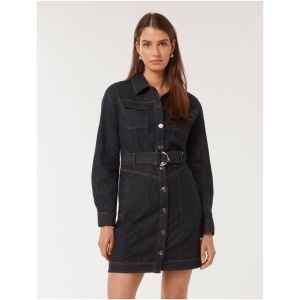 Forever New Women's Harper Denim Dress in Dark Wash