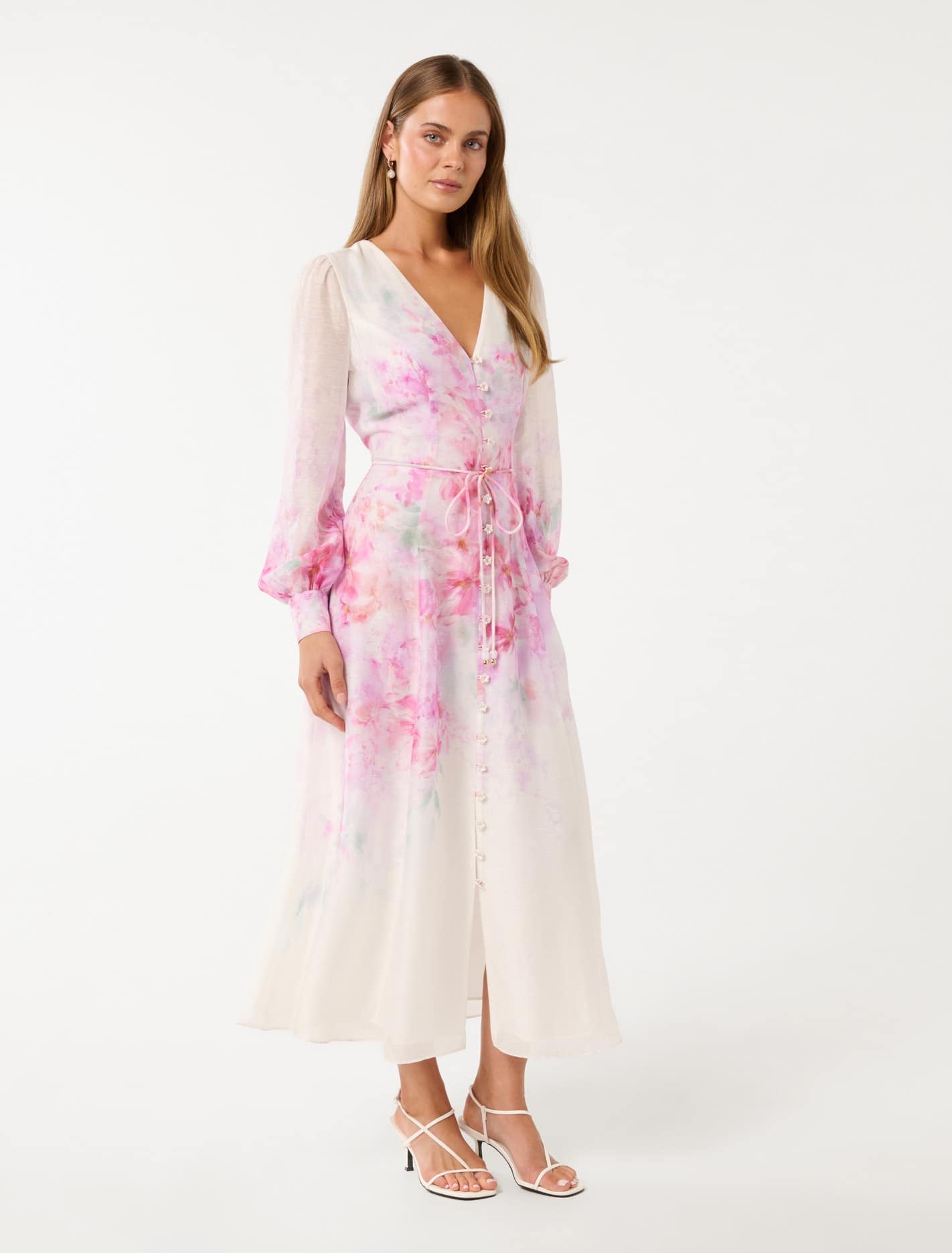 Forever New Women's Kahlani Printed Midi Dress in Fontaine Floral