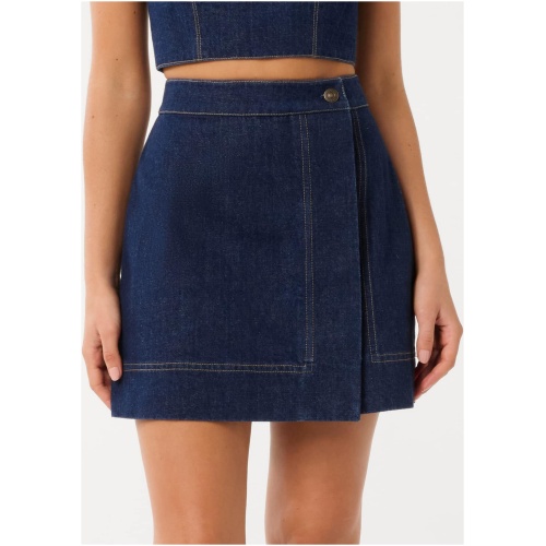 Forever New Women's Katie Denim Skirt in Rinse Wash Co-Ord