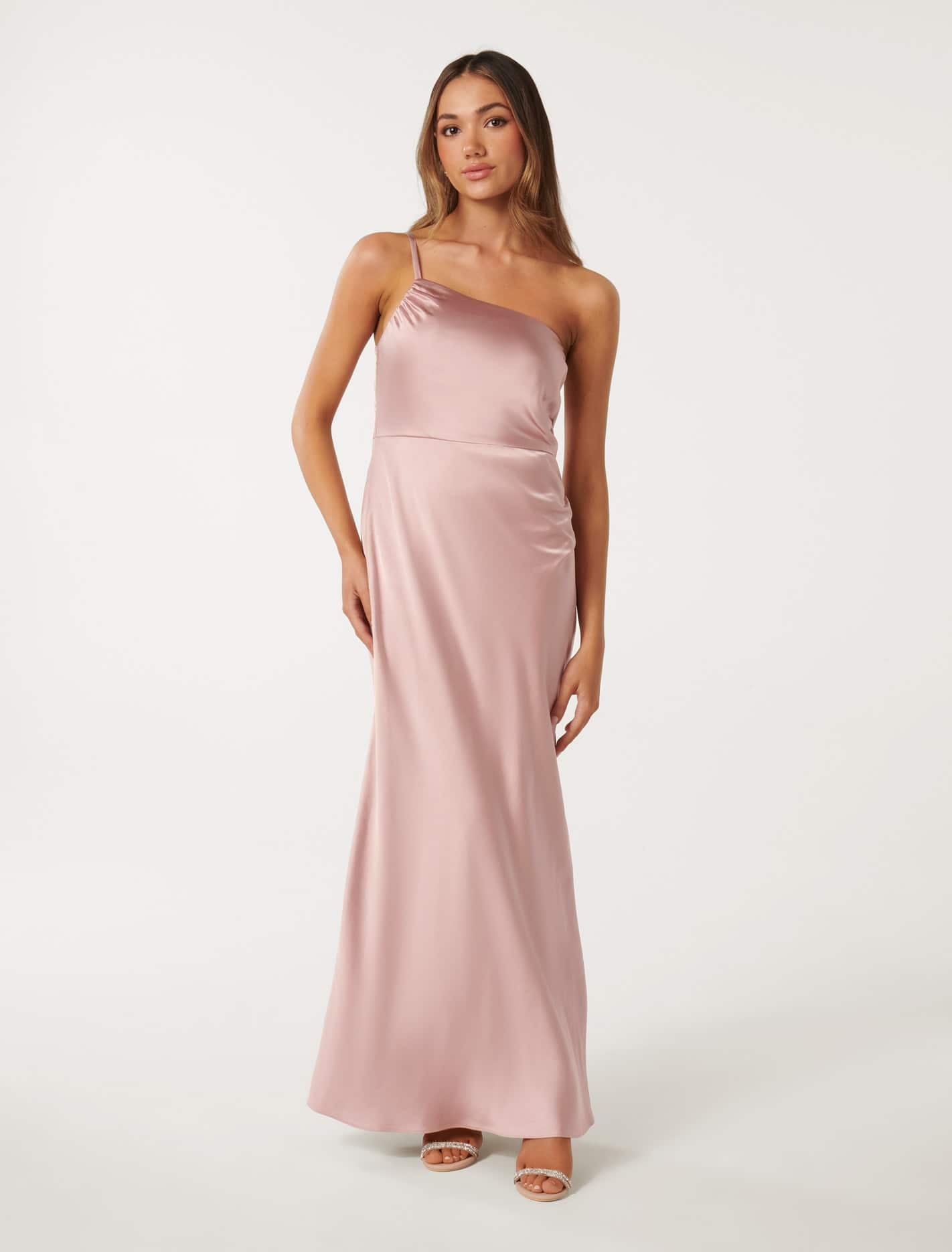 Forever New Women's Kelly Petite One Shoulder Maxi Dress in Blush