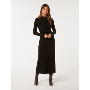 Forever New Women's Kiera Long Sleeve Midi Dress in Black