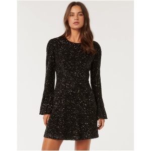 Forever New Women's Lizzy Sequin Mini Dress in Black