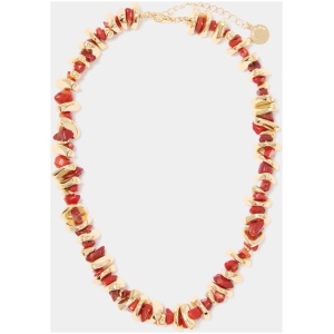 Forever New Women's Maven Metal & Stone Necklace in Shiraz/Gold