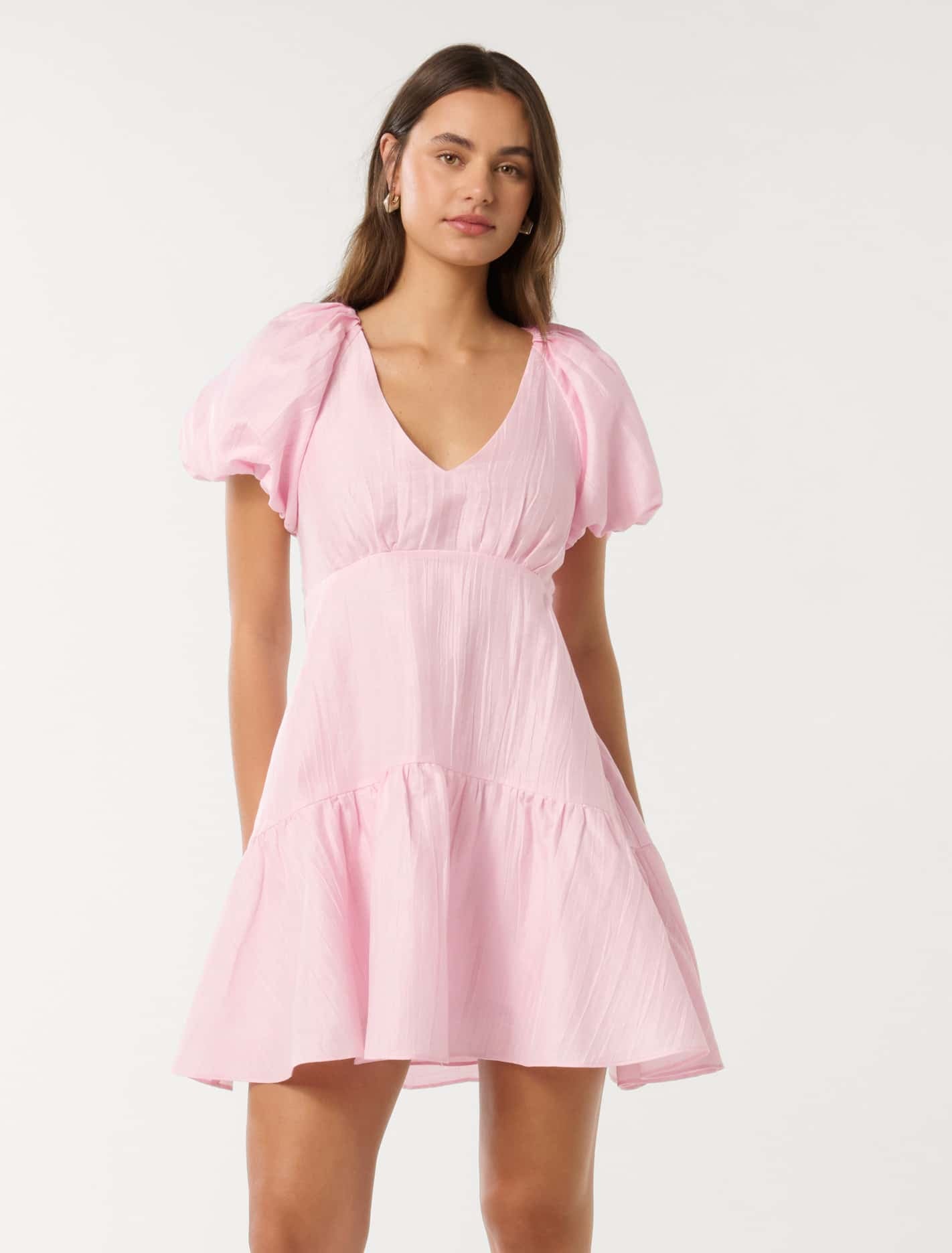 Forever New Women's Melody Puff-Sleeve Mini Dress in Cherry Blossom