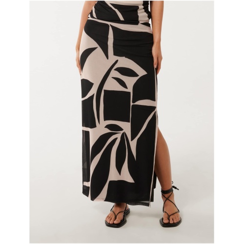 Forever New Women's Mia Mesh Maxi Skirt in Risley Abstract Co-Ord