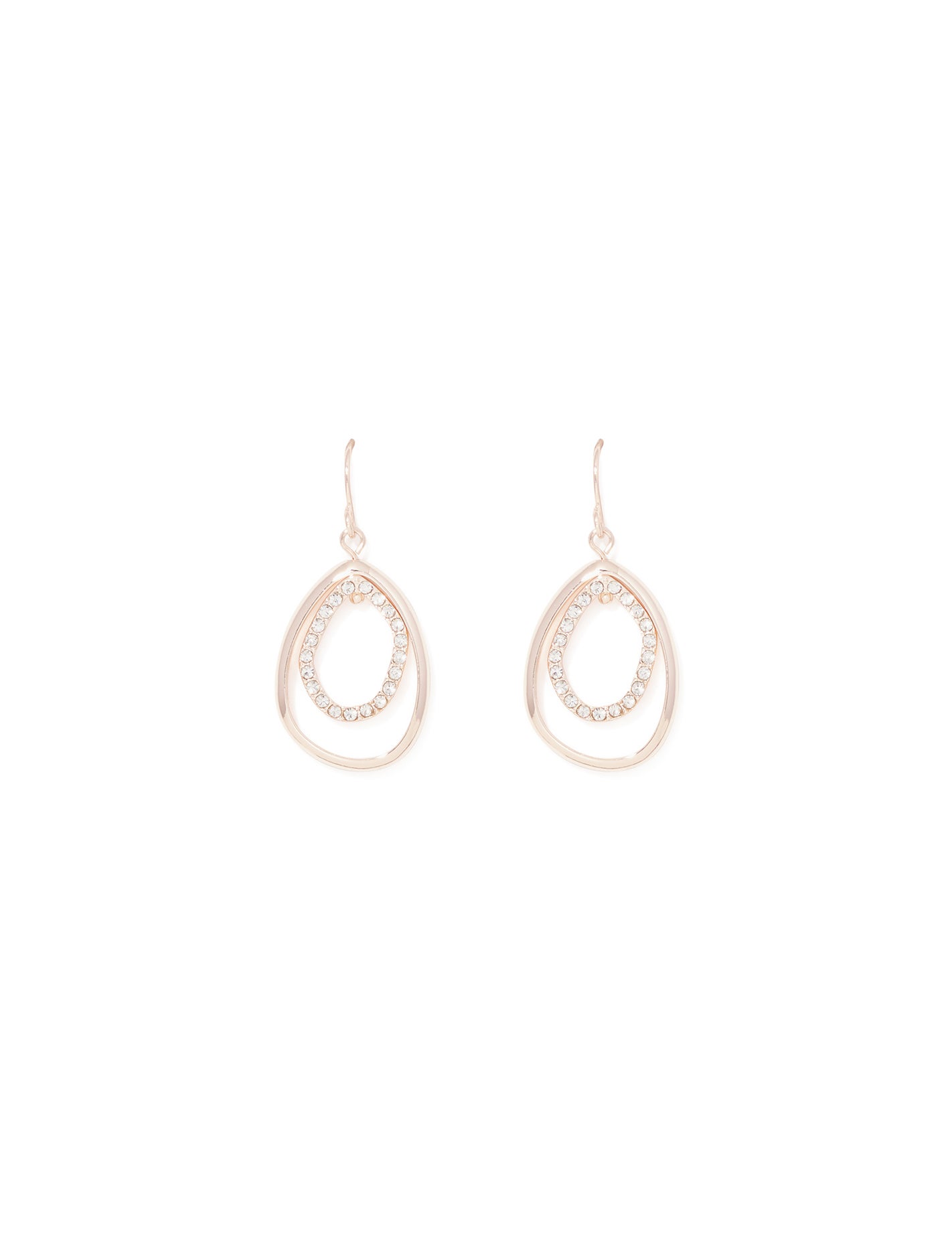 Forever New Women's Riley Stone Ring Earring in Rose Gold/Crystal