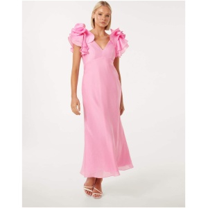 Forever New Women's Rylie Ruffle-Sleeve Dress in C/Y Floss