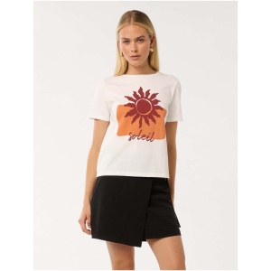 Forever New Women's Sarah Graphic Tee Shirt in Soleil Sun