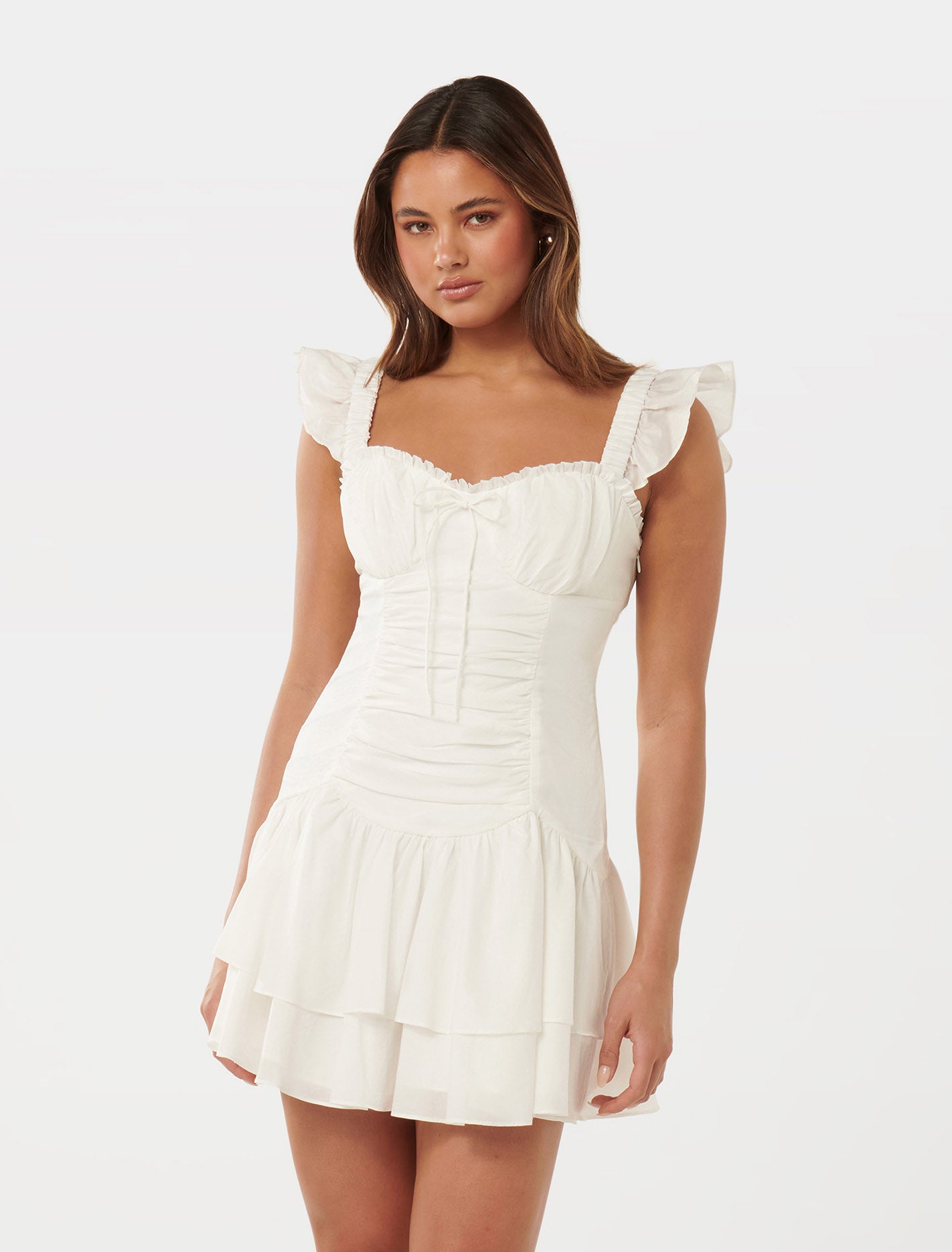 Forever New Women's Skye Corset Mini Dress in Porcelain