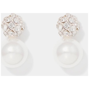 Forever New Women's Sydney Pearl and Crystal Earring in Crystal Pearl