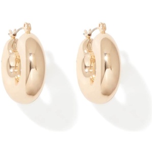 Forever New Women's Taylee Thick Oval Hoop Earrings in Gold Plated