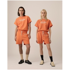 Haulier International Sale | Women's Sly Cut|off Sweatshort | Orange | XS | Cotton Designer Shorts | Afterpay Available