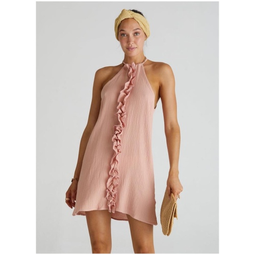 Heave Australia Sale Women's Halter Neck Dress L Cotton Mini Dresses Afterpay Available