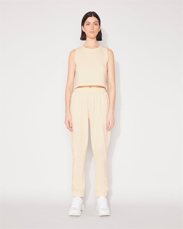 Jac And Mooki Sale | Women's ESSENTIAL TRACK PANT | BUTTERCREAM | S | Cotton Pants | Afterpay Available