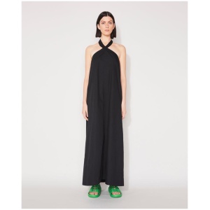 Jac And Mooki Sale Women's HALTER DRESS BLACK M Cotton Maxi Dresses Afterpay Available