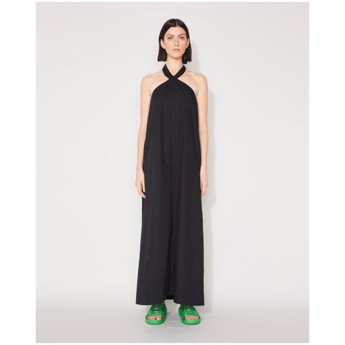 Jac And Mooki Sale Women's HALTER DRESS BLACK M Cotton Maxi Dresses Afterpay Available