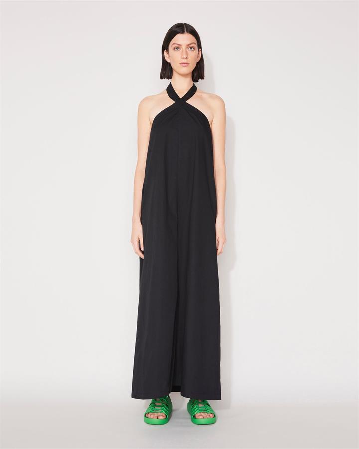 Jac And Mooki Sale Women's HALTER DRESS BLACK M Cotton Maxi Dresses Afterpay Available