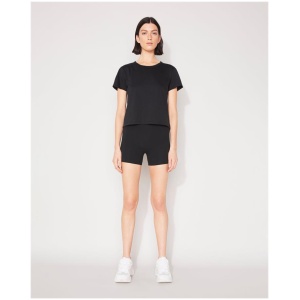 Jac And Mooki Sale | Women's RIB CROP BIKE SHORT | BLACK | XS | Cotton Shorts | Afterpay Available