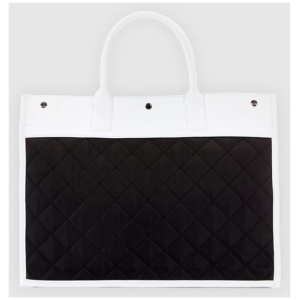 Jett Black Sale Women's Brooklyn Monochrome Large Tote Bag White / One Size Nylon Tote Bags Afterpay Available