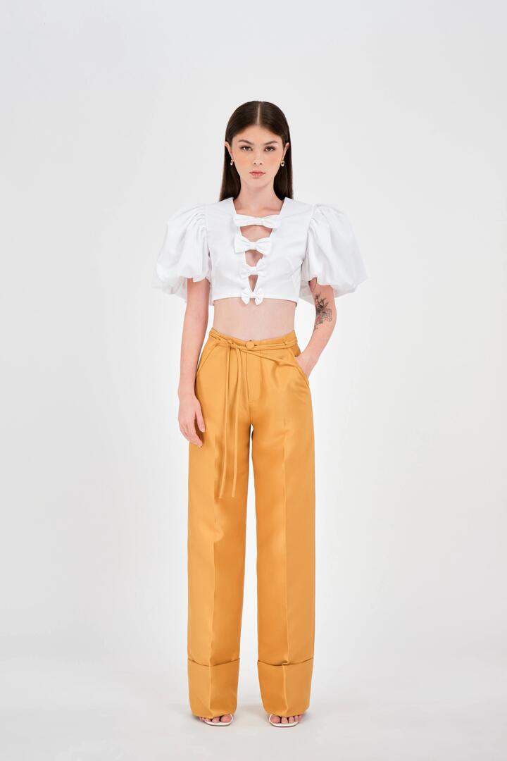 Justin Tong Sale | Women's Mini Bow Blouse | Off 8 | Cotton Designer Tops | Afterpay Available