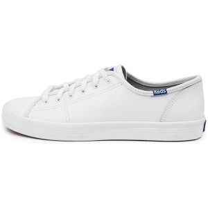 Keds Kickstart White Leather White Sneakers Womens Shoes Casual Casual Sneakers