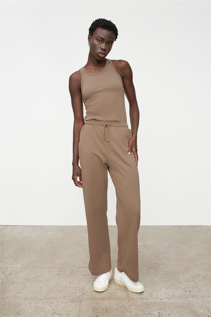 Kowtow Sale | Women's Drawcord Pant | Taupe / XXS | Cotton Pants | Afterpay Available