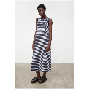 Kowtow Sale Women's Long Singlet Dress Navy / XL Cotton Midi Dresses Afterpay Available