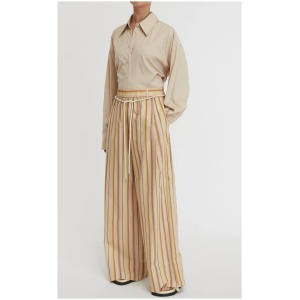 Lee Mathews Sale | Women's Emerson Pant | CAMEL / 00 | Cotton Designer Pants | Afterpay Available