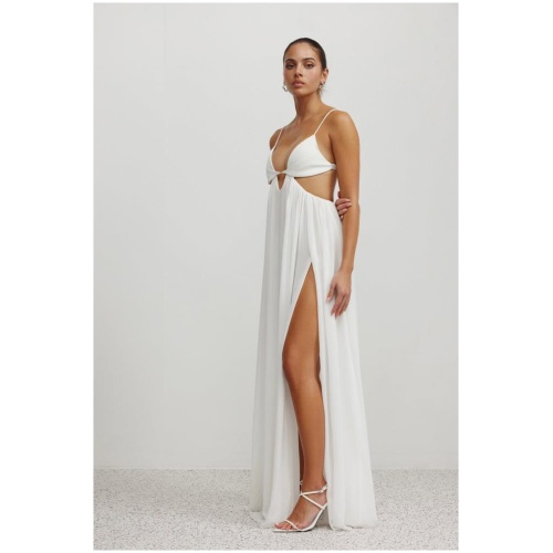 Lexi Sale Women's Belinda Dress White AU/UK 6 Silk Maxi Dresses Afterpay Available