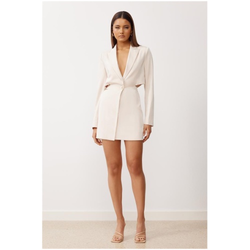 Lexi Sale Women's Hudson Jacket Dress Sand AU/UK 4 Elastane Mini Dresses Afterpay Available