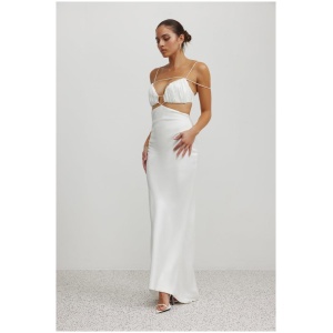 Lexi Sale Women's Leia Dress White AU/UK 8 Spaghetti Strap Maxi Dresses Afterpay Available