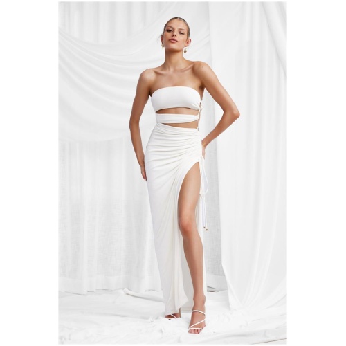 Lexi Sale Women's Luiz Dress Ivory Off AU/UK 8 Strapless Maxi Dresses Afterpay Available