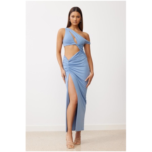 Lexi Sale Women's Mist Dress Sky Blue AU/UK 6 Elastane Midi Dresses Afterpay Available