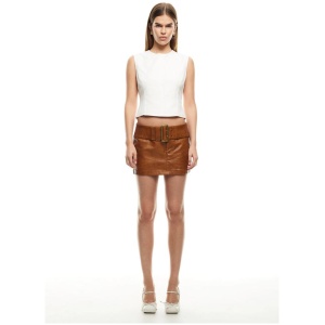 Lioness Sale | Women's UMA MINI SKIRT | TAN | XS | Short Skirts | Afterpay Available