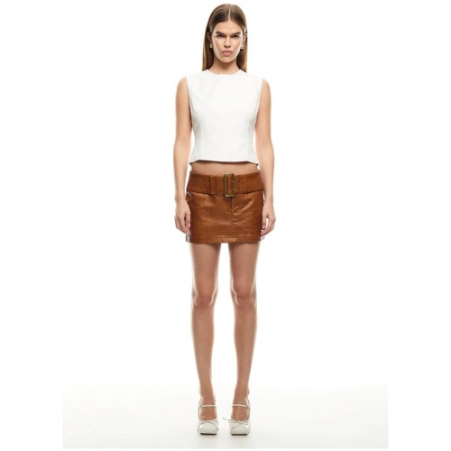 Lioness Sale | Women's UMA MINI SKIRT | TAN | XS | Short Skirts | Afterpay Available