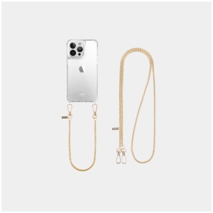 Louve Collection Sale Women's Classic Clear Phone Case + Gaia Gold|Plated Phone WristletÂ /Â Bracelet + Gaia Gold|Plated Crossbody Phone Chain Iphone