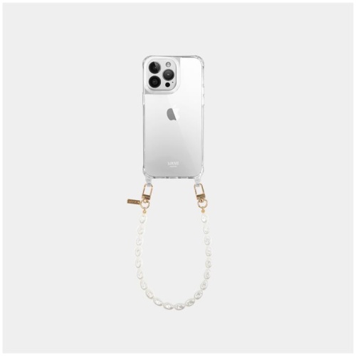 Louve Collection Sale Women's Classic Clear Phone Case + Pearl Phone Wristlet / Bracelet Iphone 15 Pro Max Without MagSafe Fashion Phone Case Afterpa