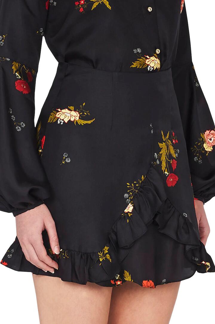 Macgraw Sale | Women's Bonjour Skirt in Black | 6 | Silk Designer Skirts | Afterpay Available