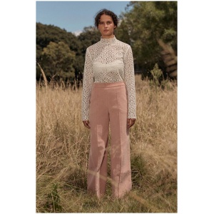 Macgraw Sale | Women's Rebellion Trouser in Pink | 8 | Cotton Designer Pants | Afterpay Available