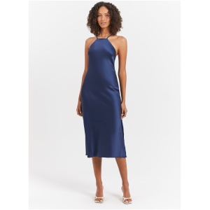 Makala Tie Back Midi Dress in Royale Blue