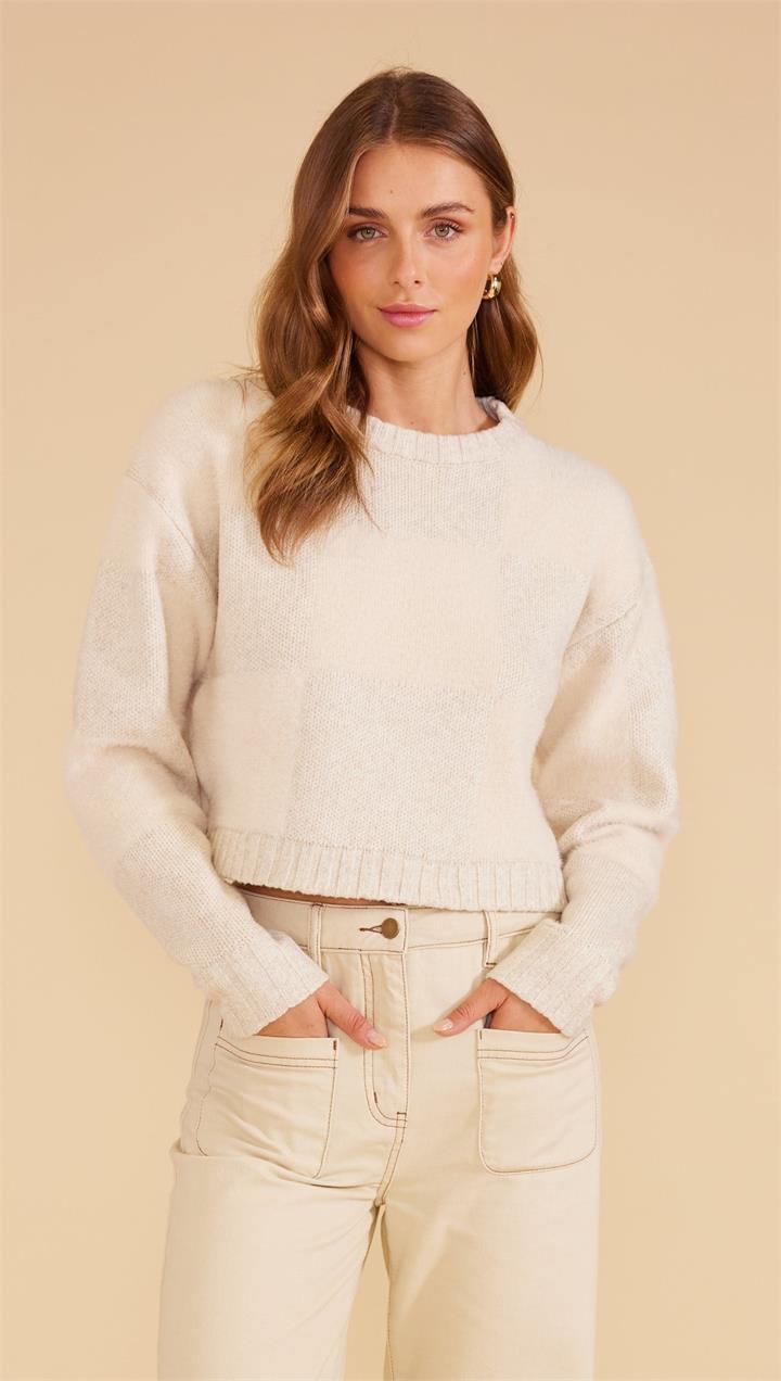 Minkpink Sale | Women's Delilah Knit Jumper | Off XL | RECYCLED POLYESTER Knitwear | Afterpay Available