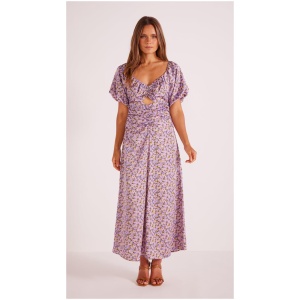 Minkpink Sale Women's Posey Midi Dress Lilac / S Short Sleeves Midi Dresses Afterpay Available