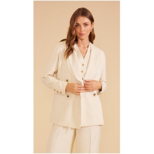 Minkpink Sale Women's Zoey Blazer Natural / S Fashion Blazers Afterpay Available