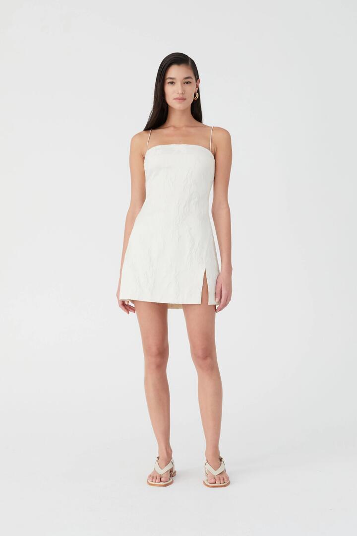 Misha Sale Women's AIRLEA MINI DRESS IVORY / XS Designer Mini Dresses Afterpay Available