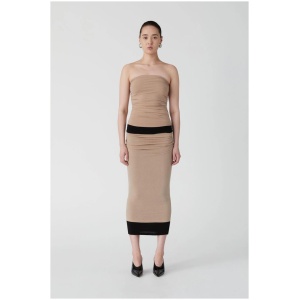 Misha Sale | Women's AUDEN SKIRT | Brown / XS | Designer Skirts | Afterpay Available