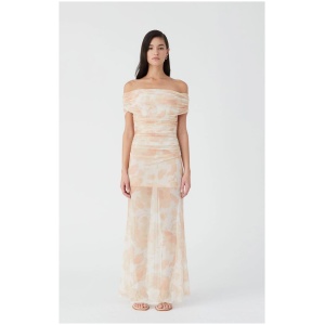 Misha Sale Women's AVYANNA MAXI DRESS Blush / XXS Elastane Designer Maxi Dresses Afterpay Available