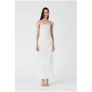 Misha Sale Women's CELOSIA MIDI DRESS IVORY / XXS Designer Midi Dresses Afterpay Available