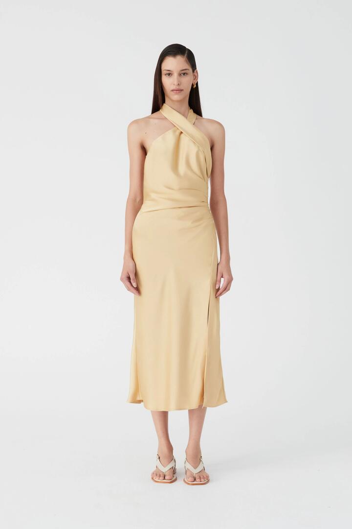 Misha Sale Women's ROSANNA MIDI DRESS XXS Designer Midi Dresses Afterpay Available