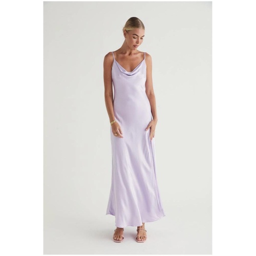 Mos The Label Sale Women's Calista Cowl Neck Midi Dress Lilac / 6 Viscose Midi Dresses Afterpay Available