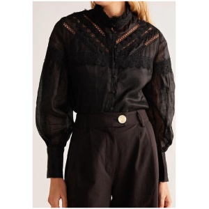 Mos The Label Sale | Women's Elena Blouse | 14 | Ramie Shirts | Afterpay Available